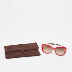 Pre Owned Louis Vuitton Magenta/Brown Gradient Z0744W Monogram Charlotte Sunglasses
