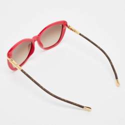 Pre Owned Louis Vuitton Magenta/Brown Gradient Z0744W Monogram Charlotte Sunglasses