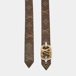 Pre Owned Louis Vuitton Monogram Canvas Everyday Chain LV Reversible Belt 80 CM