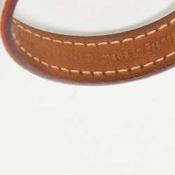 مملوكة مسبقًا Louis Vuitton Theda Monogram Canvas Leather Gold Tone Bracelet