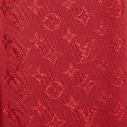 Pre Owned Louis Vuitton Red Monogram Silk/Wool Pomme d'amour Scarf
