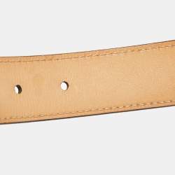 Pre Owned Louis Vuitton Amarante Monogram Vernis LV Frame Belt 90 CM