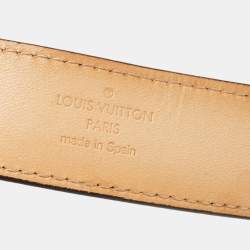 Pre Owned Louis Vuitton Amarante Monogram Vernis LV Frame Belt 90 CM