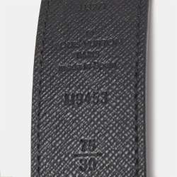 Louis Vuitton Black Monogram Canvas and Leather LV Initiales  Reversible Belt 70CM