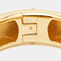 Louis Vuitton Family Debossed Signature Gold Tone Bracelet