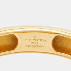 Louis Vuitton Family Debossed Signature Gold Tone Bracelet