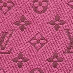 Pre Owned Louis Vuitton Pink Logomania Wool & Silk Scarf