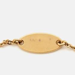 Pre Owned Louis Vuitton  Lady Lucky Key Supple Crystal Gold Tone Bracelet