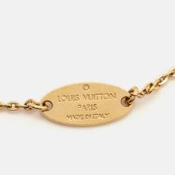Pre Owned Louis Vuitton  Lady Lucky Key Supple Crystal Gold Tone Bracelet