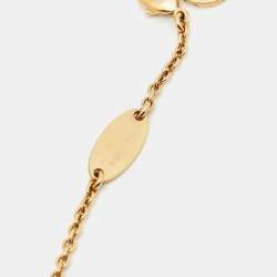 Pre Owned Louis Vuitton Essential V Gold Tone Chain Link Bracelet