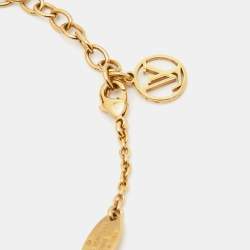 Pre Owned Louis Vuitton Essential V Gold Tone Chain Link Bracelet