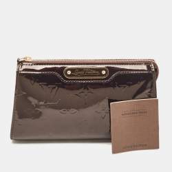 Pre Owned Louis Vuitton Amarante Monogram Vernis Trousse Cosmetic Pouch