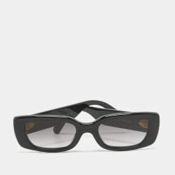 Pre Owned Louis Vuitton Black Z2109W LV Circle Rectangular Sunglasses