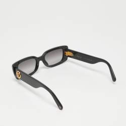Pre Owned Louis Vuitton Black Z2109W LV Circle Rectangular Sunglasses