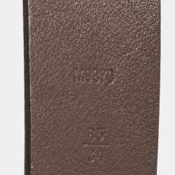 Louis Vuitton Brown Leather Buckle Belt 85 CM