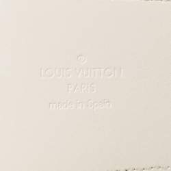Pre Owned Louis Vuitton White Taurillon Leather Sun Tulle Charade Belt 75 CM