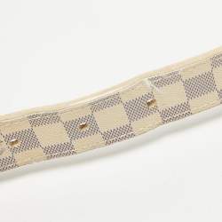 Pre Owned Louis Vuitton Damier Azur Canvas Mini Belt 90CM