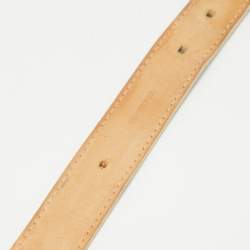 Pre Owned Louis Vuitton Damier Azur Canvas Mini Belt 90CM