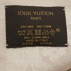Pre Owned Louis Vuitton Jacquard Silk Monogram Classic Shawl