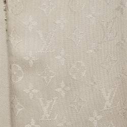 Pre Owned Louis Vuitton Jacquard Silk Monogram Classic Shawl