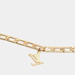 Pre Owned Louis Vuitton Gold Tone Flower Power Sautoir Chain Necklace