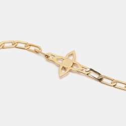Pre Owned Louis Vuitton Gold Tone Flower Power Sautoir Chain Necklace