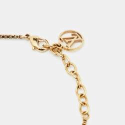 Pre Owned Louis Vuitton Speedy Faux Pearl Two Tone Gold Bracelet