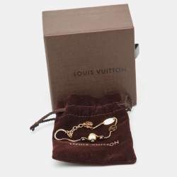 Pre Owned Louis Vuitton Speedy Faux Pearl Two Tone Gold Bracelet