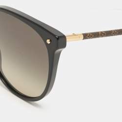 Pre Owned Louis Vuitton Black Z1710W Monogram Canvas LV First Round Sunglasses