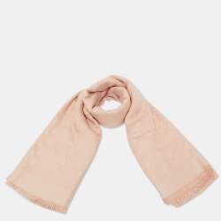 Louis Vuitton Natural Monogram Silk & Wool Shawl