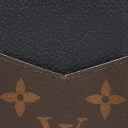 Pre Owned Louis Vuitton Black Leather and Monogram Canvas iPhone 12/12 Pro Case