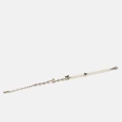 Pre Owned Louis Vuitton Pearls Fusion Silver Tone Bracelet