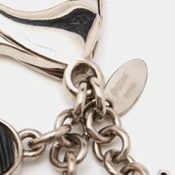 Louis Vuitton Fleur d'Epi Silver Tone Bag Charm Tri-Color Key Chain