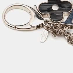 Louis Vuitton Fleur d'Epi Silver Tone Bag Charm Tri-Color Key Chain