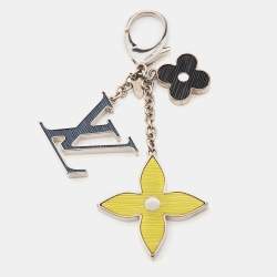Louis Vuitton Fleur d'Epi Silver Tone Bag Charm Tri-Color Key Chain