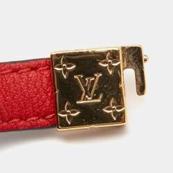 م ملوكة مسبقًا Louis Vuitton LV Monogram Circle Gold Tone Reversible Bracelet