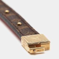 مملوكة مسبقًا Louis Vuitton LV Monogram Circle Gold Tone Reversible Bracelet