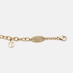 Pre Owned Louis Vuitton Blooming Supple Gold Tone Charm Bracelet