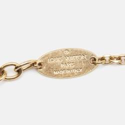 Pre Owned Louis Vuitton Blooming Supple Gold Tone Charm Bracelet