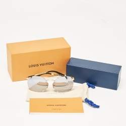 Pre Owned Louis Vuitton Grey Mirrored Z0959U Diva Round Sunglasses