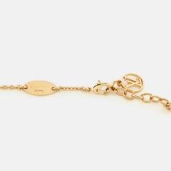 Pre Owned Louis Vuitton Essential V Gold Tone Necklace