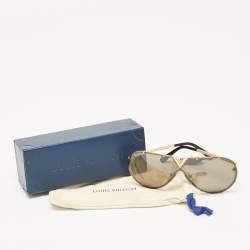 Pre Owned Louis Vuitton Black/Gold Z0897W LV Drive Aviators Sunglasses