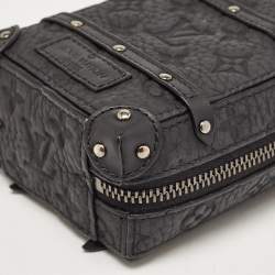 Pre Owned Louis Vuitton Black Monogram Taurillon Leather Soft Trunk Backpack Bag Charm