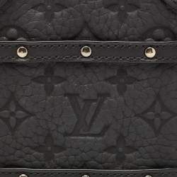 Pre Owned Louis Vuitton Black Monogram Taurillon Leather Soft Trunk Backpack Bag Charm