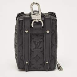 Pre Owned Louis Vuitton Black Monogram Taurillon Leather Soft Trunk Backpack Bag Charm