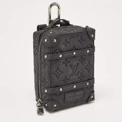 Pre Owned Louis Vuitton Black Monogram Taurillon Leather Soft Trunk Backpack Bag Charm