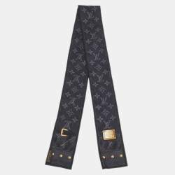 Louis Vuitton Grey Silk Monogram Denim Print Bandeau 