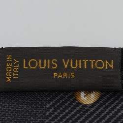 Louis Vuitton Grey Silk Monogram Denim Print Bandeau 