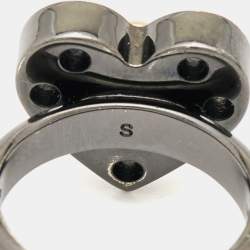 Pre Owned Louis Vuitton Love Letters Two Tone Metal Ring Size 50