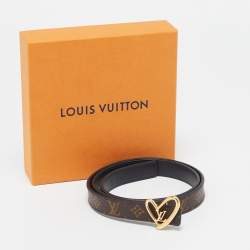 Pre Owned Louis Vuitton Monogram Canvas Fall in Love Heart Reversible Belt 80CM